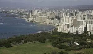 Image of the city of Honolulu from Diamond Head
