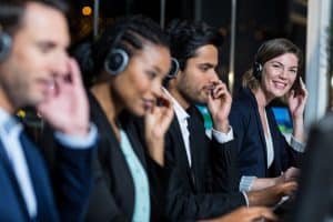 Image of call center agents providing answering service in Louisiana