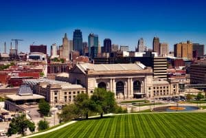Image of a city and landscape in Missouri