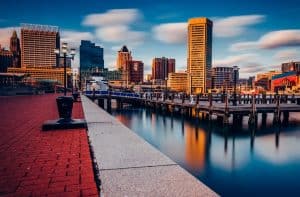 Image of the Baltimore area in Maryland