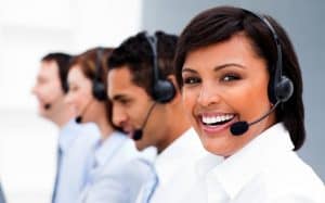 Image of four MAP call center representatives providing answering service in South Carolina