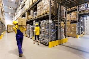 Image of a warehouse owned by a company that is using a product recall hotline service