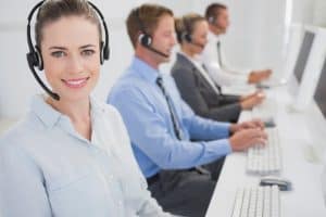 Image of the MAP Communications team providing call center services for banks