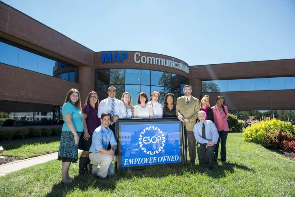 Image of the MAP Communications employee-owned call center and answering service team