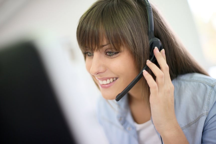 Receptionist providing call patching services