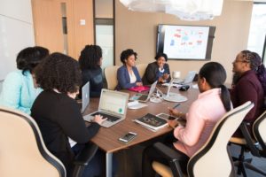women working for a Black-owned business