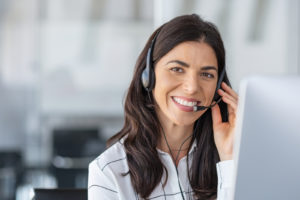 Call Center Agent Helping a Customer