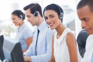 call center representatives providing customer service