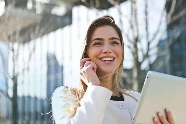 a woman calling to register for an event