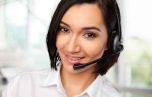 call center agent performing business process outsourcing for small business