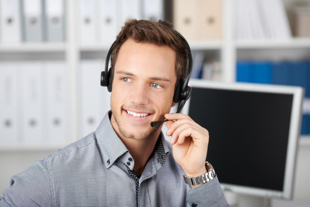 Receptionist Working at the Office