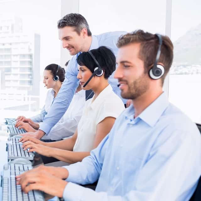 Image of live agents providing government call center services