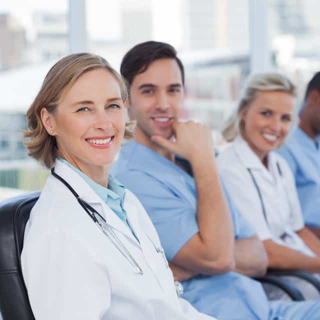 Image of medical professionals who use healthcare answering and virtual receptionist services