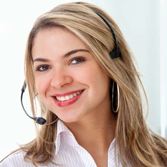 Image of a property management call center agent