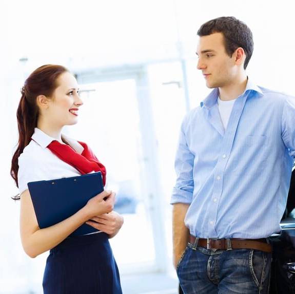 Image of a claims adjuster who uses an insurance call center