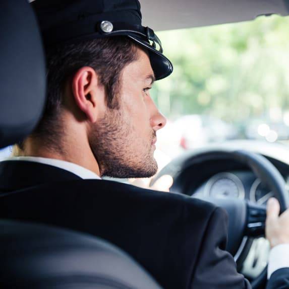 Image of a limo driver that works for a company that uses a limousine answering service